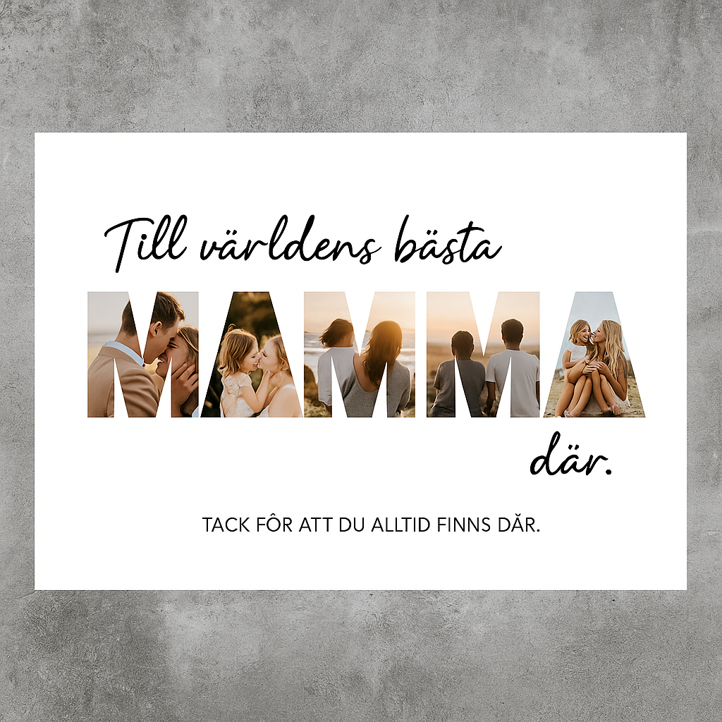 Personlig poster - För Världens Bästa Mamma